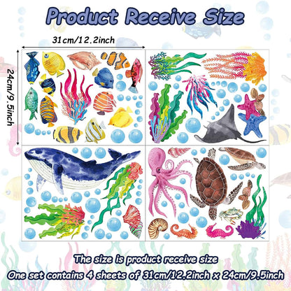 Chinco Ocean Life Wall Decals Under The Sea Decor For Kids