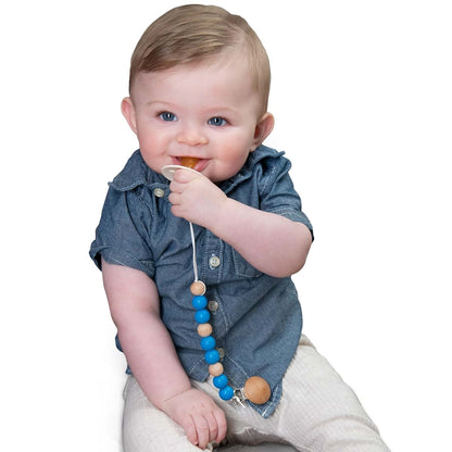Sweet Jill Silicone Bead Pacifier Clip in Black (photo 2)