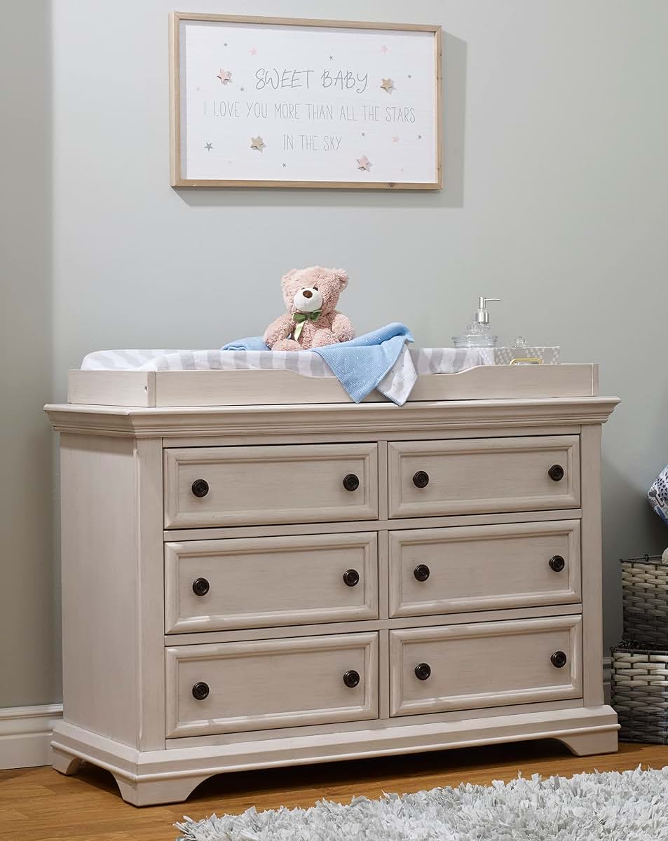 Sorelle Portofino Double Dresser In Brushed Ivory