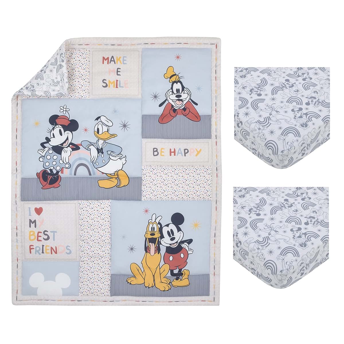 Everything Kids NoJo Disney Mini Crib 3-Piece Bedding Set