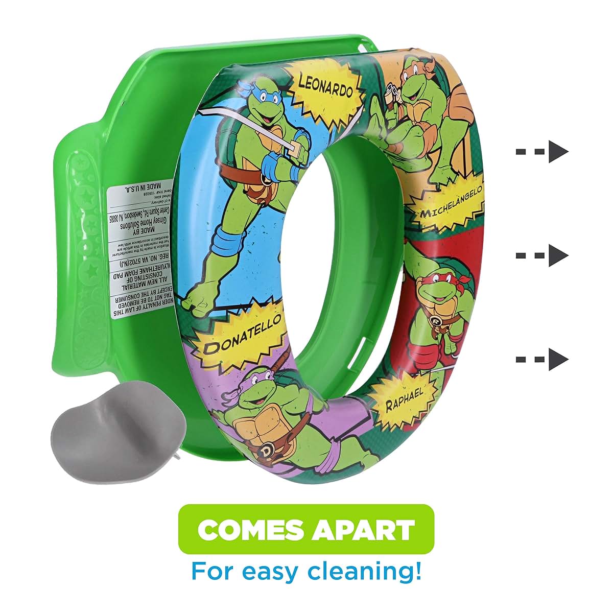 Ginsey Industries Nickelodeon TMNT Soft Potty Seat