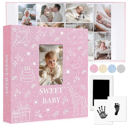Early Minds Baby Photo Album 600 Pockets Linen Memory Book