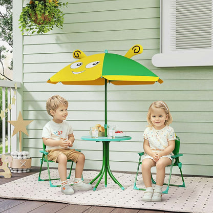 YBCHFGA Playful Garden Set with Adjustable Bee Pattern Umbrella for 2-5 Years
