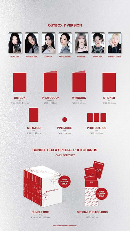 Dreamus Babymonster Babymons7er 1st Mini Album YG Tag Ruka Version