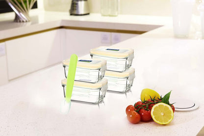 Glass Lock Baby Meal Set 9 Pc Glass Food Storage Container
