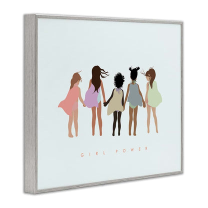 Stupell Industries Superhero Girl Power Framed Wall Art for Kids Room