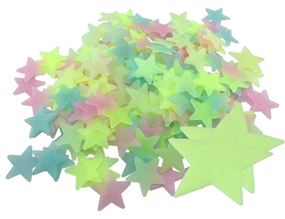 HoneyToys 200-Piece Glow in the Dark Luminous Star Wall Stickers, Multi-Color