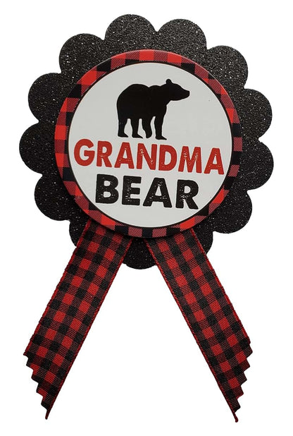 Amy's Bubbling Boutique Grandma Bear Pin Buffalo Plaid