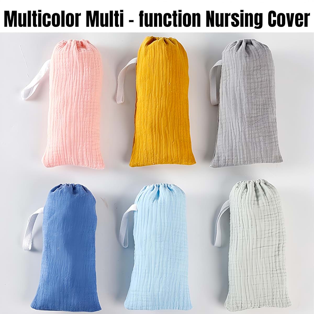 Etofixee Cotton Nursing Cover Multi-Function Breastfeeding Shawl In Dark Blue (photo 3)