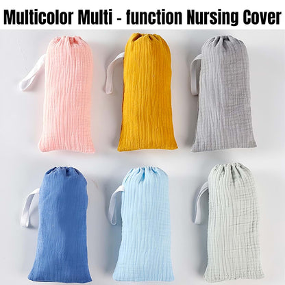 Etofixee Cotton Nursing Cover Multi-Function Breastfeeding Shawl In Dark Blue (photo 3)
