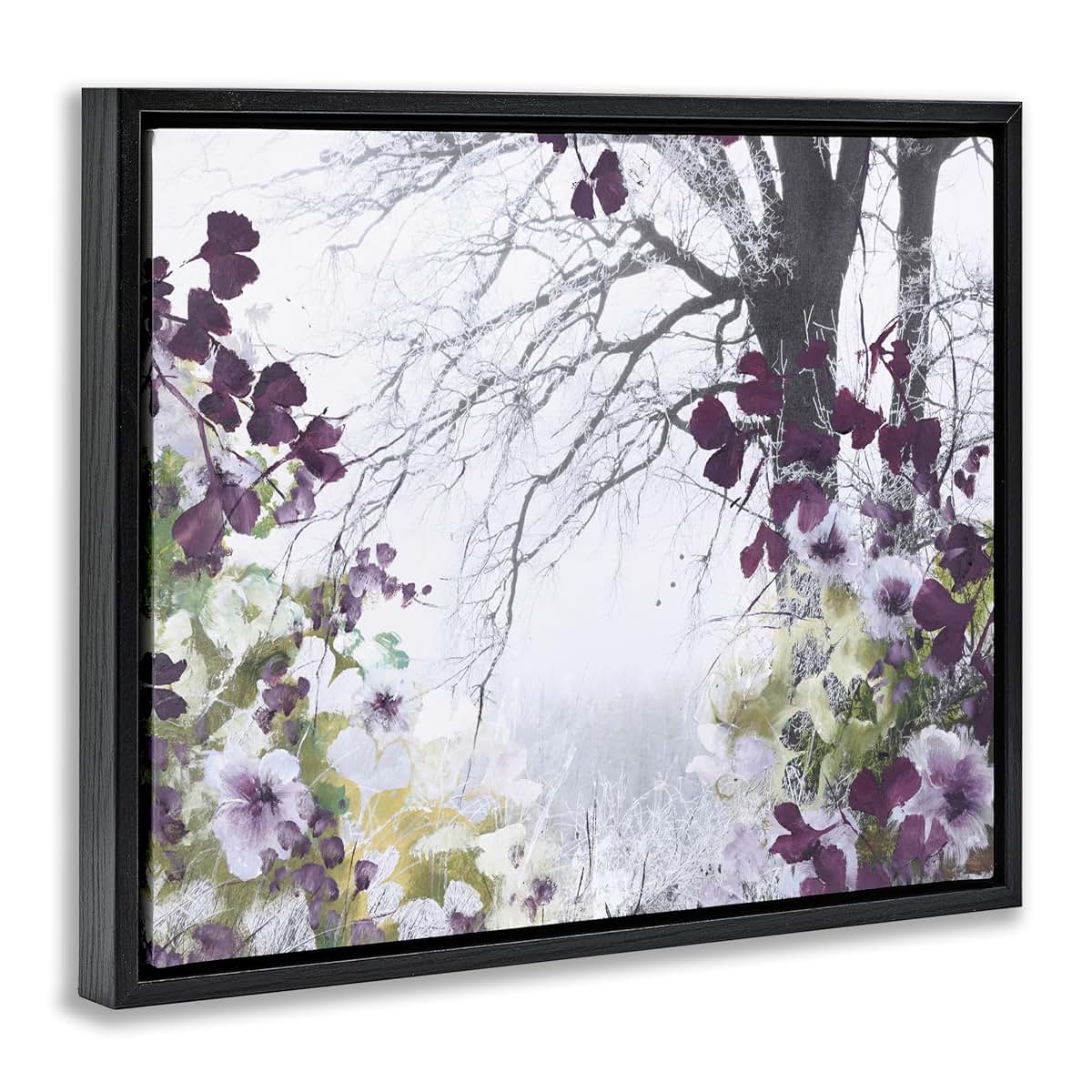 Stupell Industries Vivid Purple Woodland Blooms Canvas