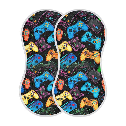 FLildon Muslin Burp Cloths 2 Pack, Video Game Print, Cotton