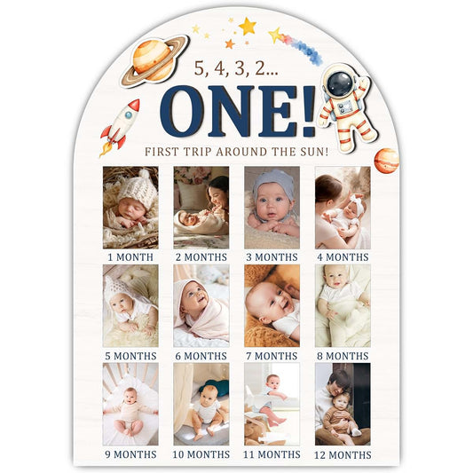 BabyOneStop 3D First Trip Around The Sun My First Year Photo Board