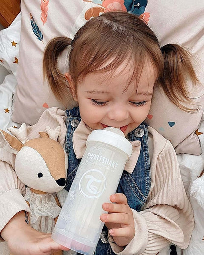 Twistshake Anti-Colic Baby Bottle 330ml With Breast-Like Teat Size L, White