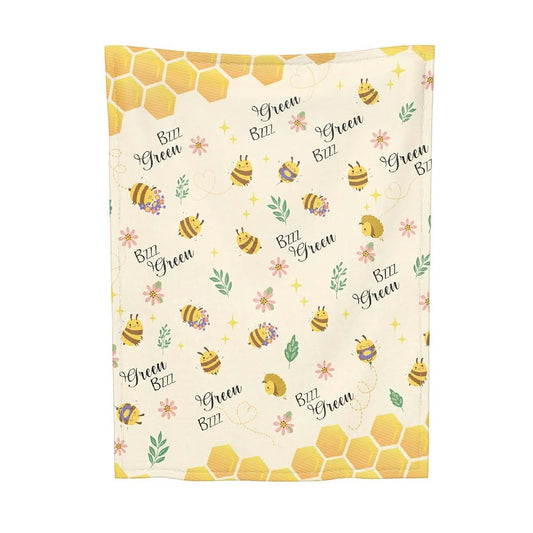 TORTILLAS BLANKET Personalized Bee Blankets with Name, Lightweight for All Seasons, Custom Blanket As Festival Gifts
