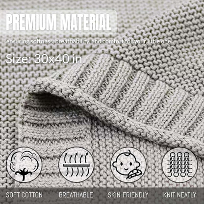 BabyOneStop Personalized Hand Embroidered Knit Baby Blanket