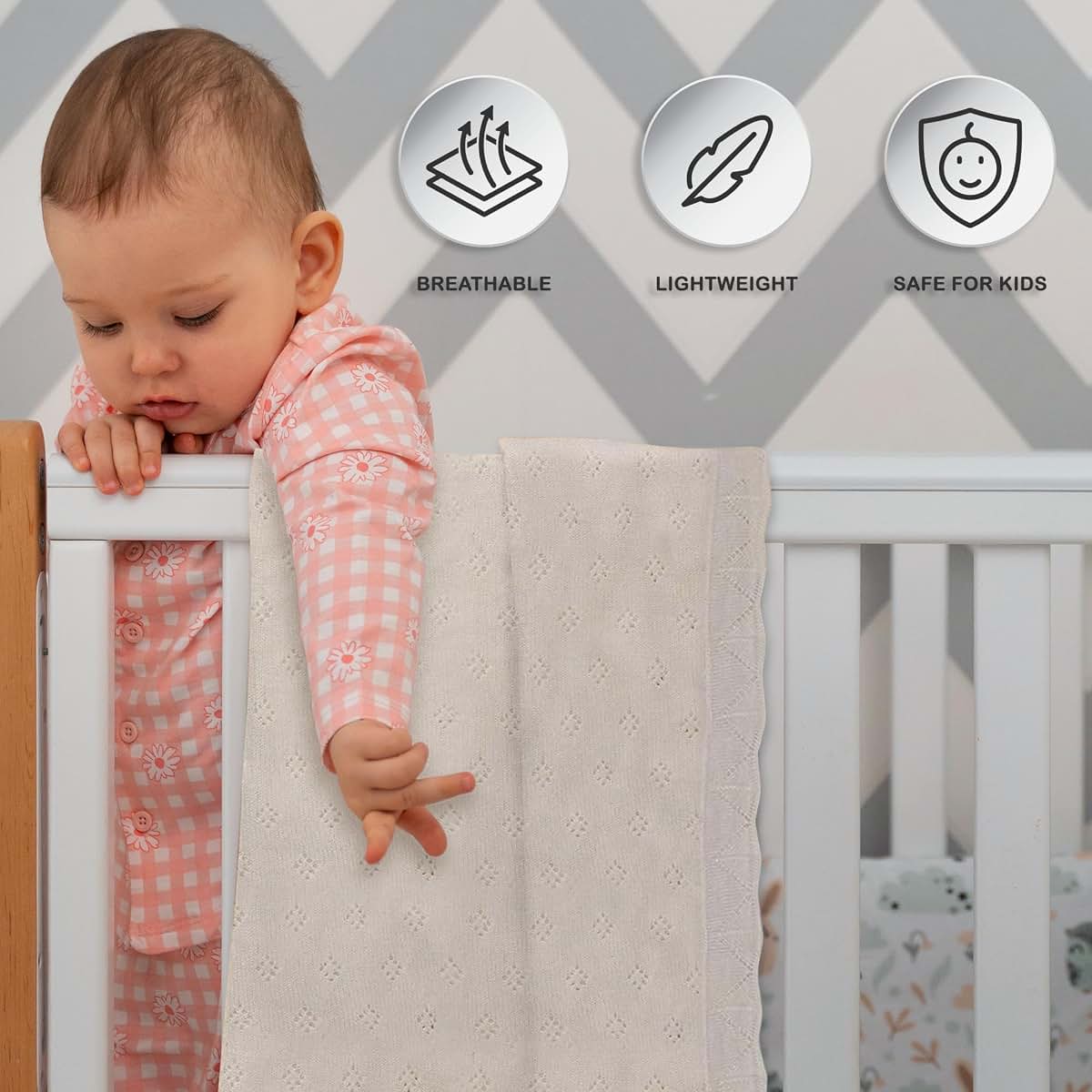 Decozen Baby Bright Swaddle Blanket - Cream (photo 2)