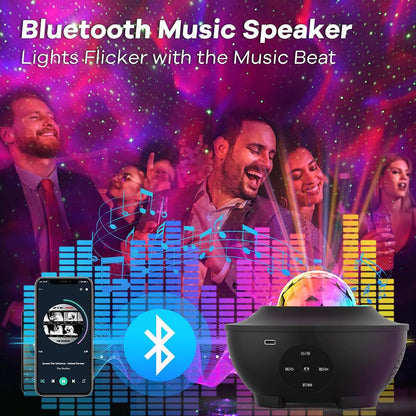 Galaxy Star Projector With Remote, Timer, Bluetooth Speaker And White Noise