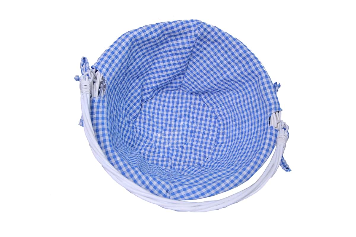 KRZIL Oypeip Easter Basket Gift Basket Oval Willow Round Wicker Storage Basket With One Drop Down Handle Easter Baskets