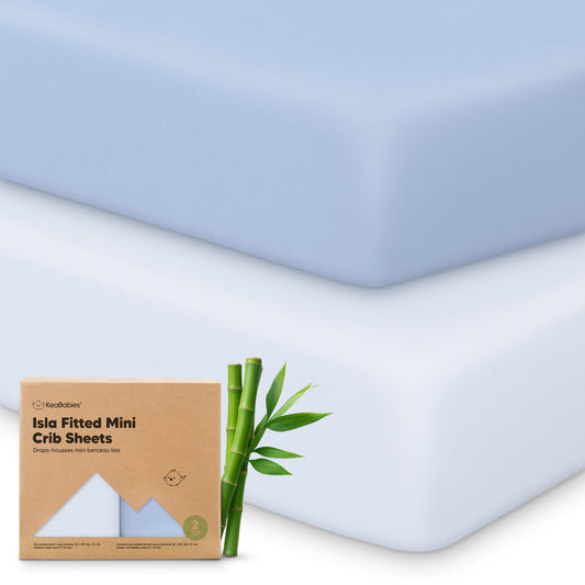 KeaBabies Isla Fitted Mini Crib Sheets 2-Pack