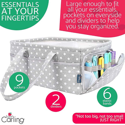 Sweet Carling Baby Diaper Caddy Organizer | Baby Shower Registry Must Haves For Boy Girl Gifts Newborn Essentials (photo 2)