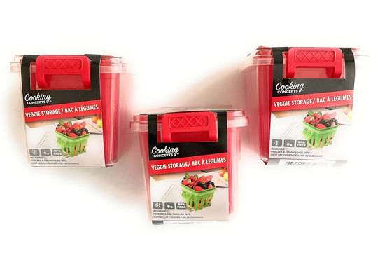 Cabe Veggie And Fruit Reusable Storage Container Bin Set