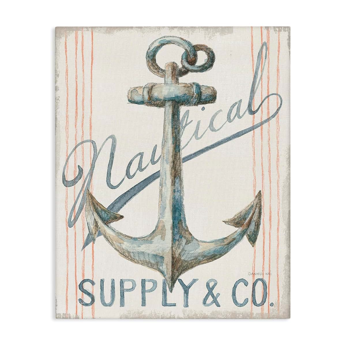 Stupell Industries Boat Anchor Nautical Canvas Art