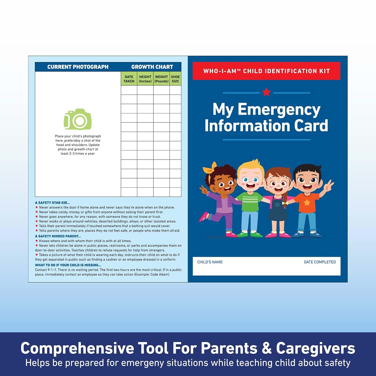KidStar Safety Who-I-Am Child ID Kits with Fingerprint & DNA Samples (5 Pack) (photo 3)
