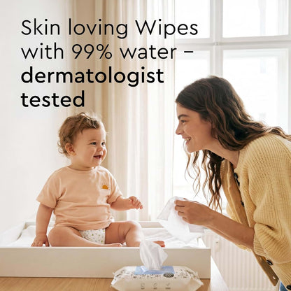 Lillydoo Large Baby Wipes, 99% Water, Unscented, 4 Packs Of 72
