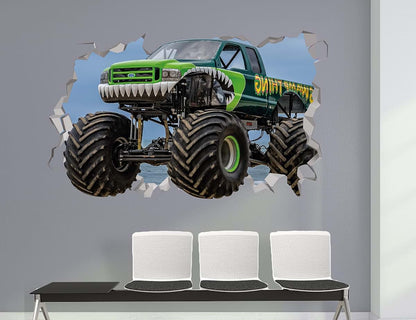 Monster Truck Vinyl Decals - Room Decor Stickers for Boys
