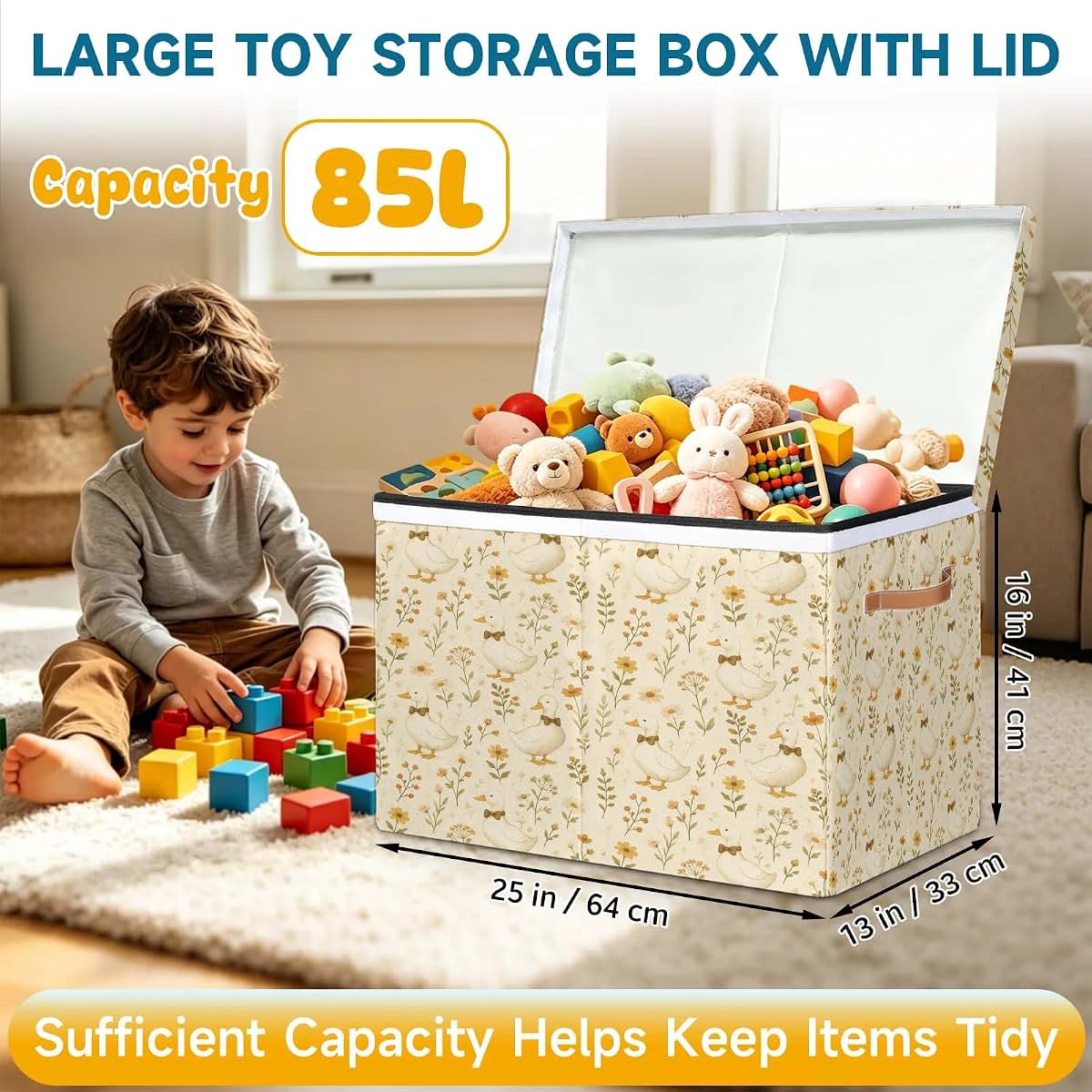 Dondixel Goose Wildflower Large Toys Box with Lid (photo 2)