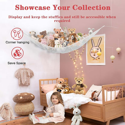 Powkoo Extra Large Toy Hammock Corner Hanging Storage Net (photo 3)