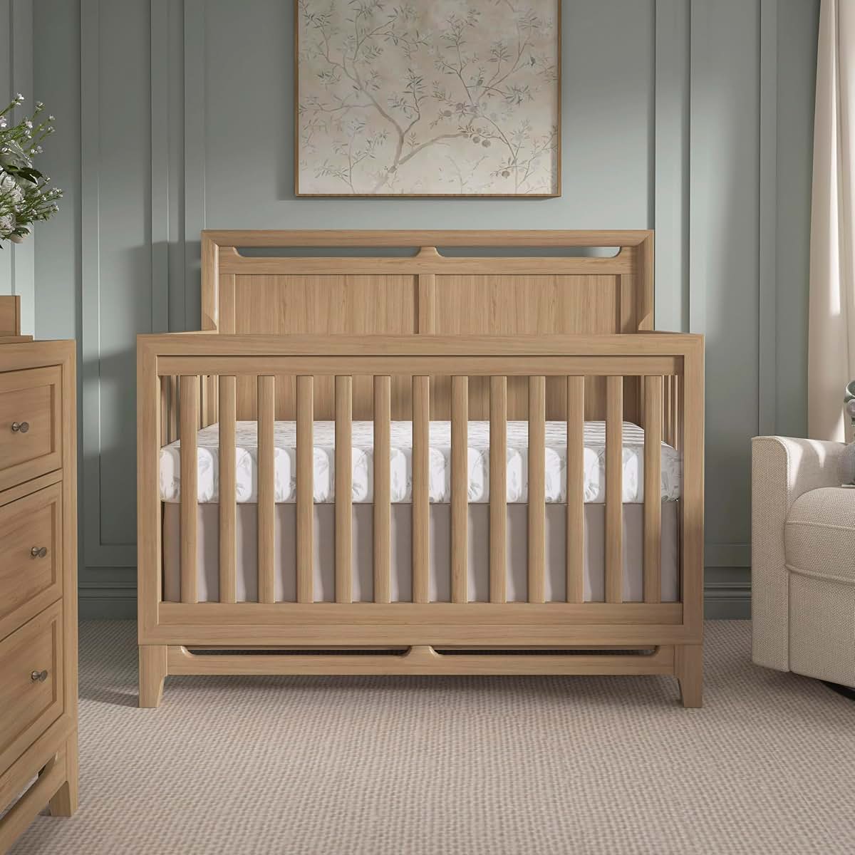 Evolur Bradford 5-in-1 Convertible Full Size Baby Crib in Alpine Oak (photo 2)
