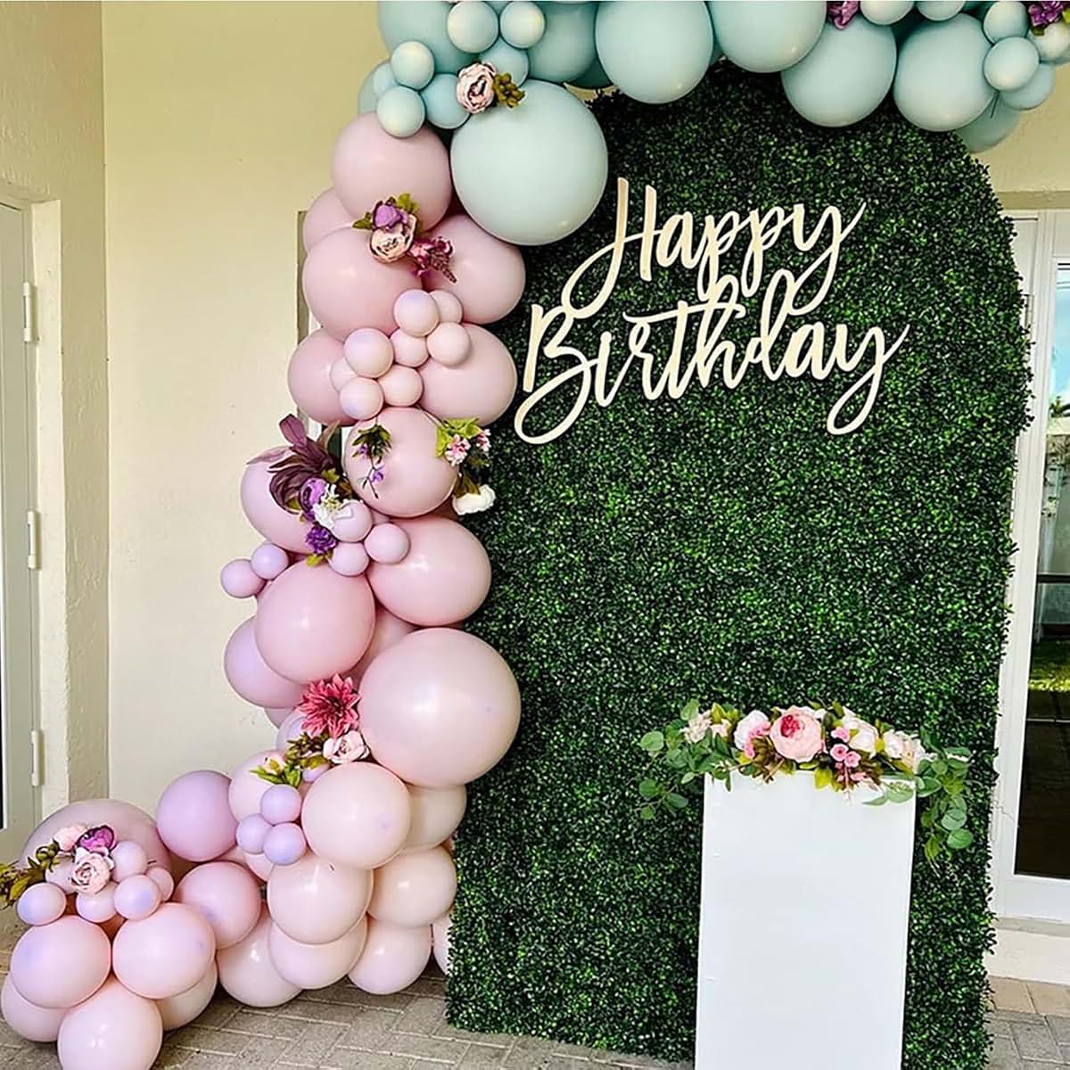 Happy Birthday Wooden Sign for Backdrop - Decorative Wall Prop