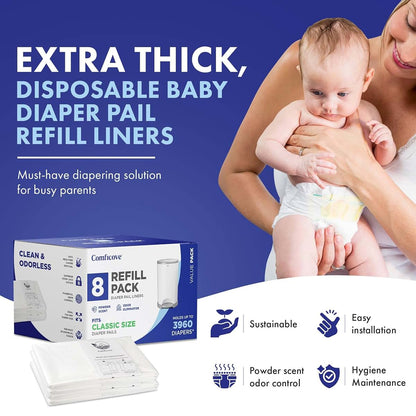 COMFICOVE Refills Compatible with DEKOR CLASSIC Diaper Pails