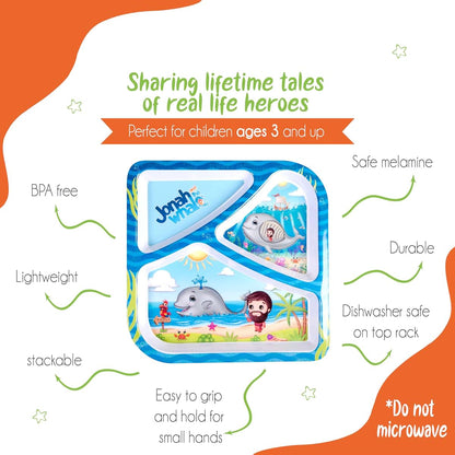 He Loves Me Kids Jonah and the Whale 4-Piece Feeding Set (photo 2)