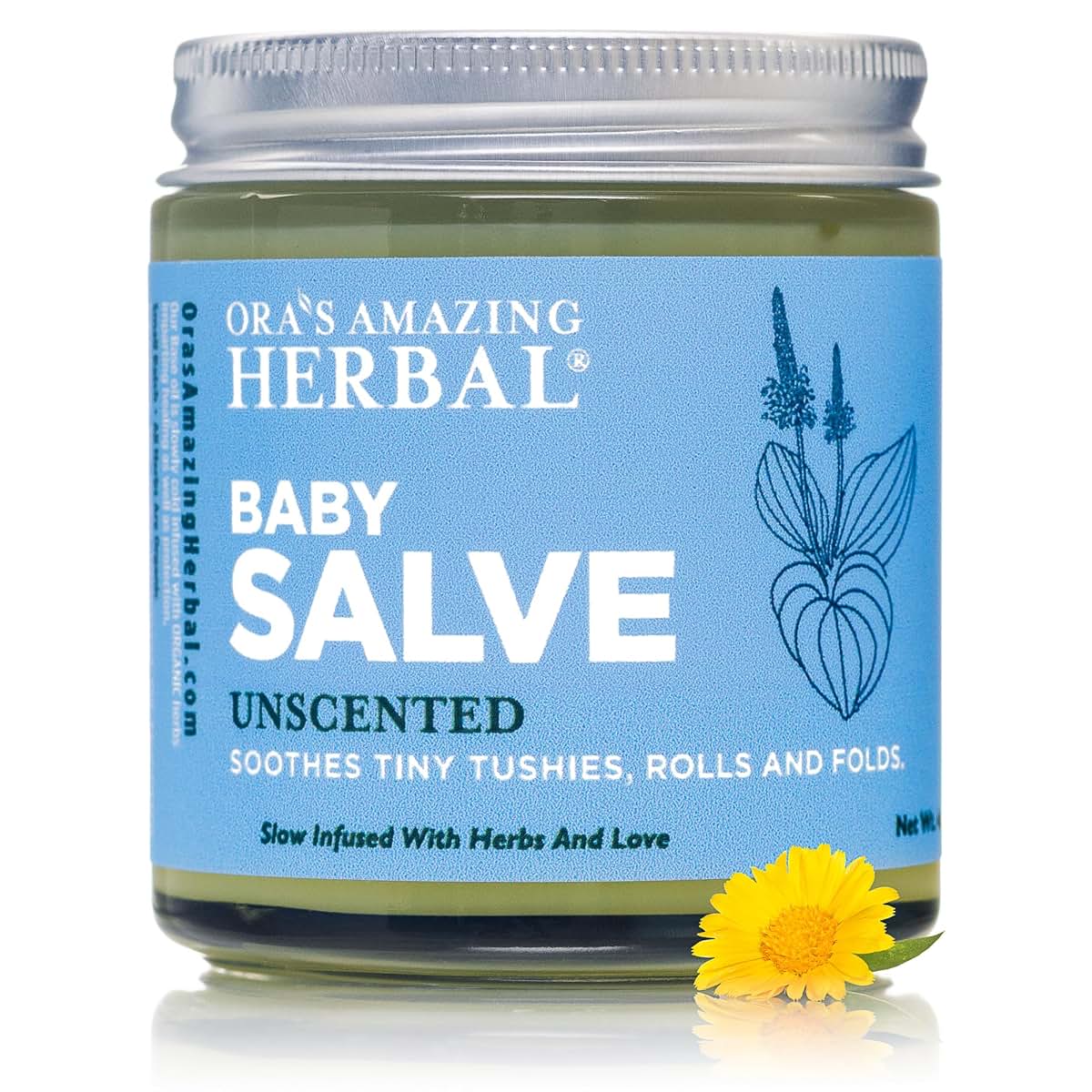 Ora's Amazing Herbal Baby Salve Fragrance Free Plant Based Ointment 4 Oz