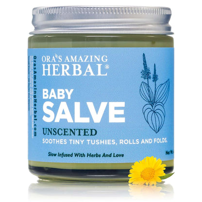 Ora's Amazing Herbal Baby Salve Fragrance Free Plant Based Ointment 4 Oz