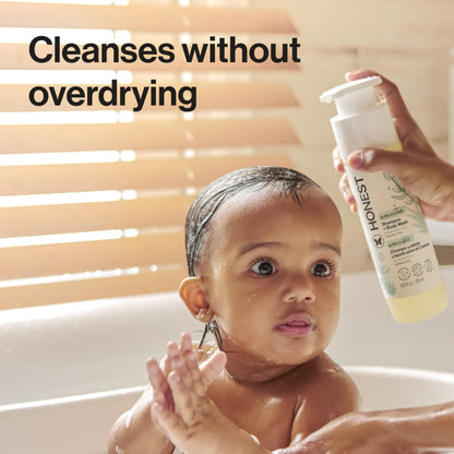 The Honest Company 2-in-1 Baby Shampoo & Body Wash, Fragrance-Free, Tear-Free, Hypoallergenic, Naturally Derived, Sensitive Skin, 10 fl oz