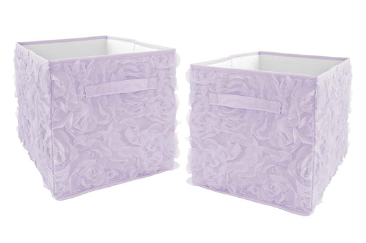 Sweet Jojo Designs Floral Fabric Storage Bins for Toys and Playroom Organization