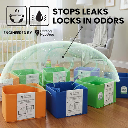 Factory Happyou® Pack of 8 Refills Compatible With Dekor Plus Diaper Pails, 394 Inches Long