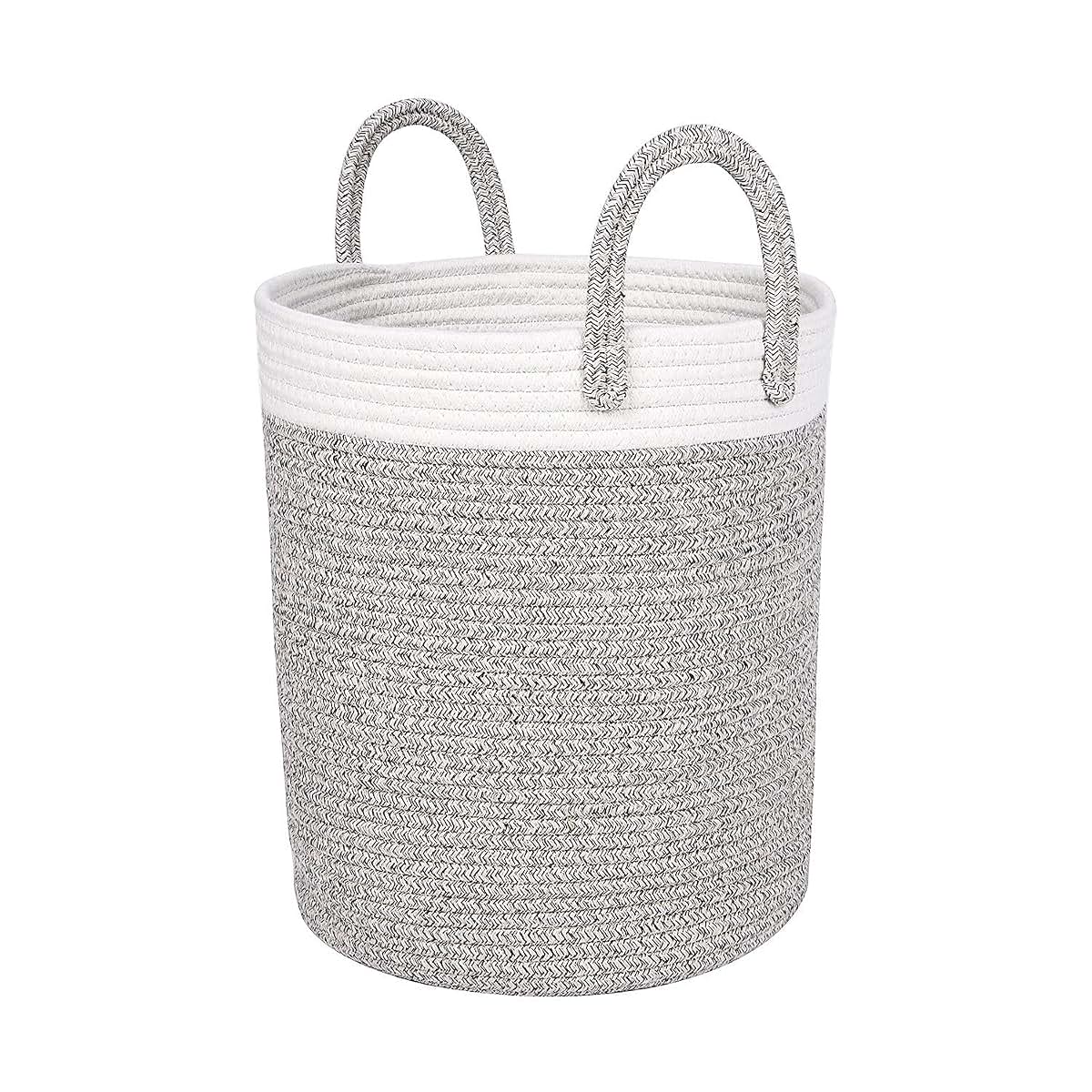 Amazing Prime Large Rope Storage Basket - Woven Cotton Organizer