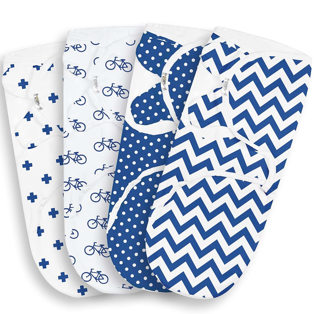 BaeBae Goods Navy Bicycles Swaddle Blanket wrap (S/M)