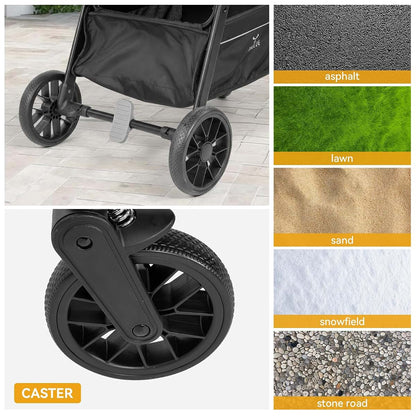BabyOneStop Lightweight Foldable Stroller with Five-Point Harness and Storage Basket