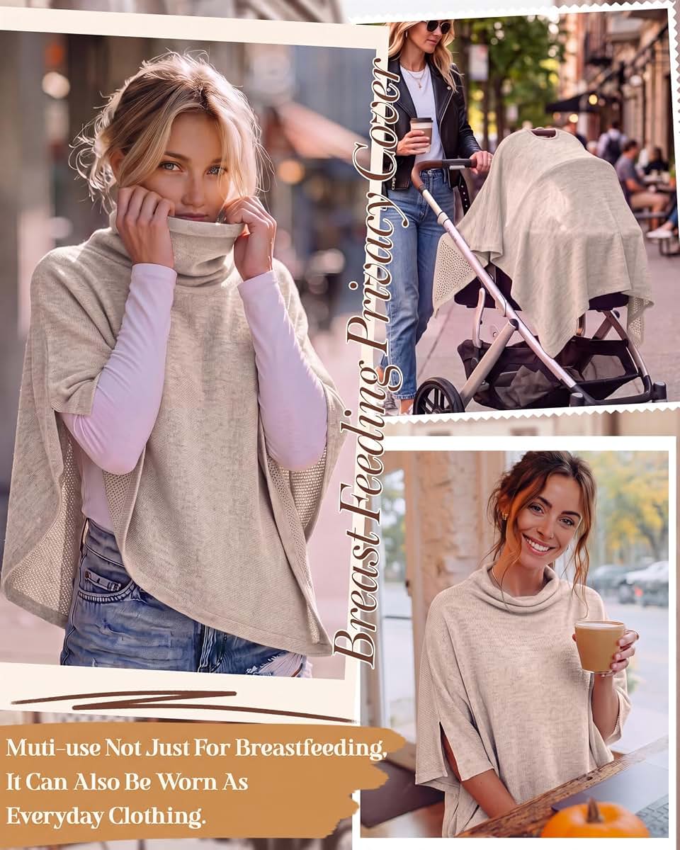 SteloVibe Nursing Cover for Breastfeeding in Beige (photo 3)