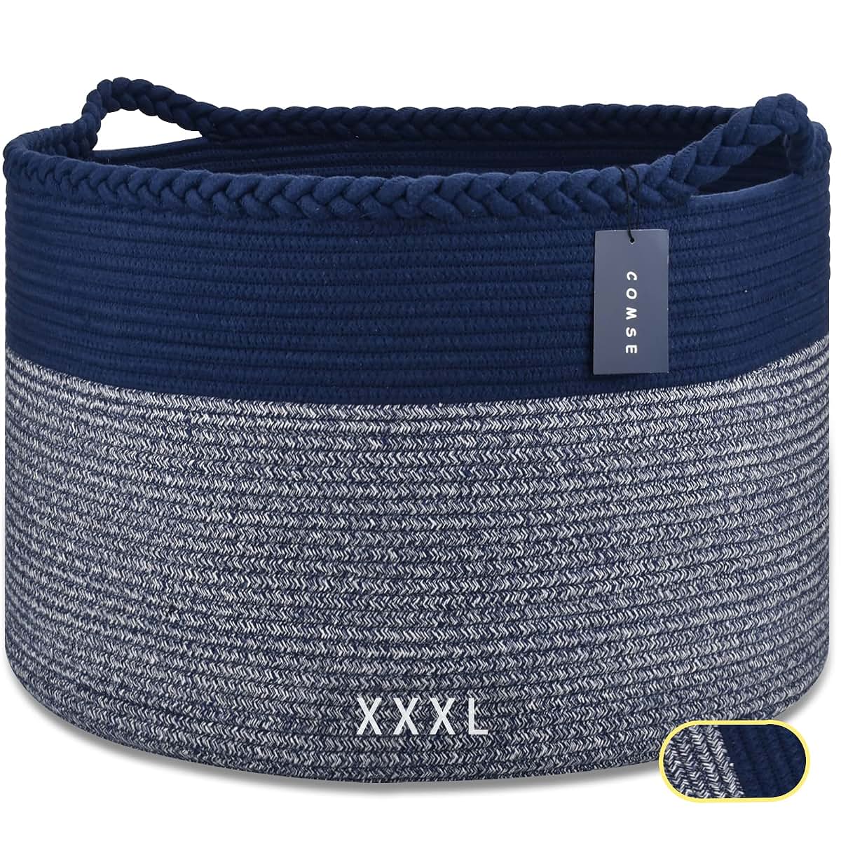 COMSE Cotton Rope Storage Basket for Nursery & Living Room