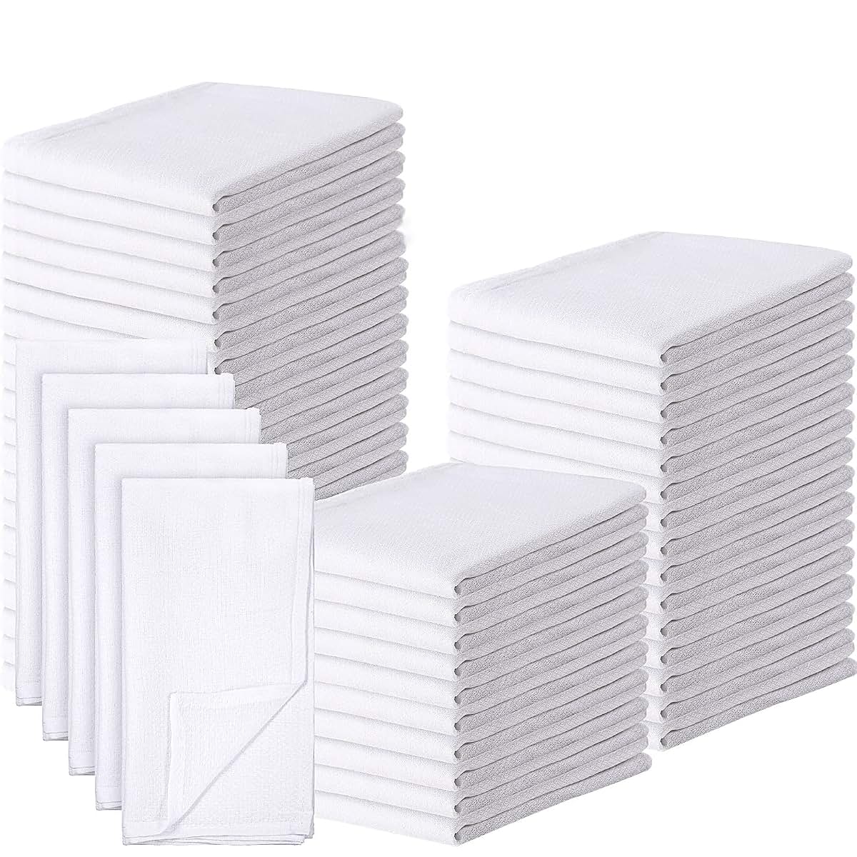 Cloth Diapers & Burp Cloths Set | 50 Count Reusable Cotton Birdseye