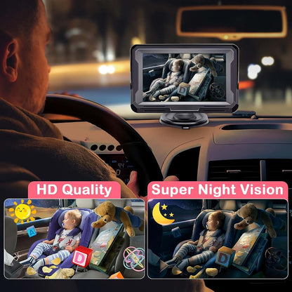 Amtifo Baby Car Camera, 1080P HD Rear-Facing Monitor with IR Night Vision