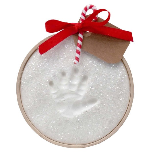 Child to Cherish Claydough Glitter Baby Handprint First Christmas Ornament Kit