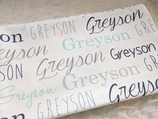 OMG SHIRTS Personalized Name Swaddle For Newborn With Name Blanket, Customized Gifts for Newborn Boy, Customized Name